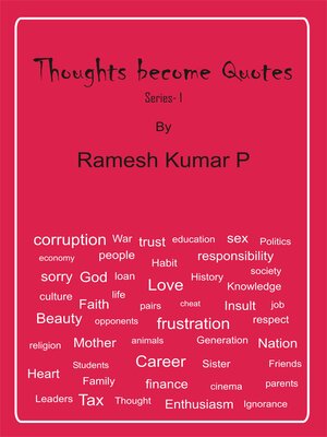 cover image of Thoughts become Quotes